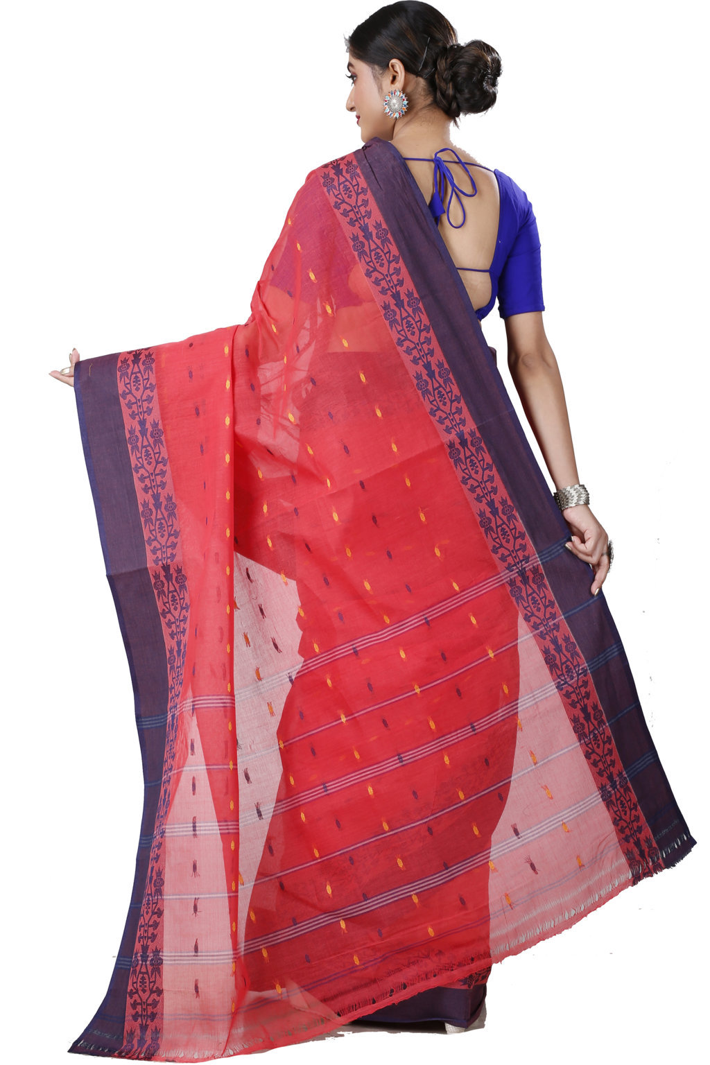 Maroon Pure Cotton Apurva Tant Saree (1060)